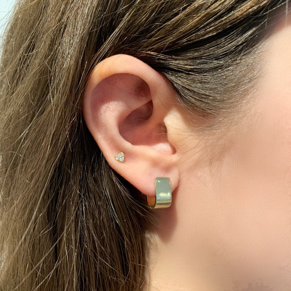Chunky Gold Huggie Earrings