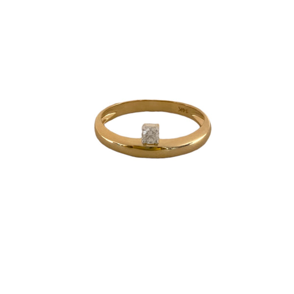 Gold Band with Diamond Accent