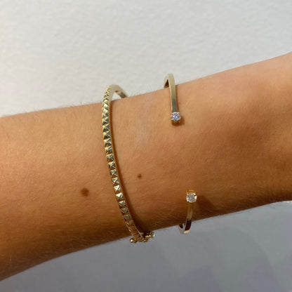 Gold Pyramid Hinge Bracelet