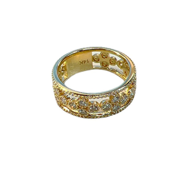 Diamond Quad with Milgrain Detail Ring
