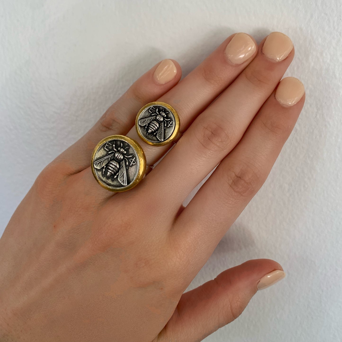 Coin Bee Emblem Ring