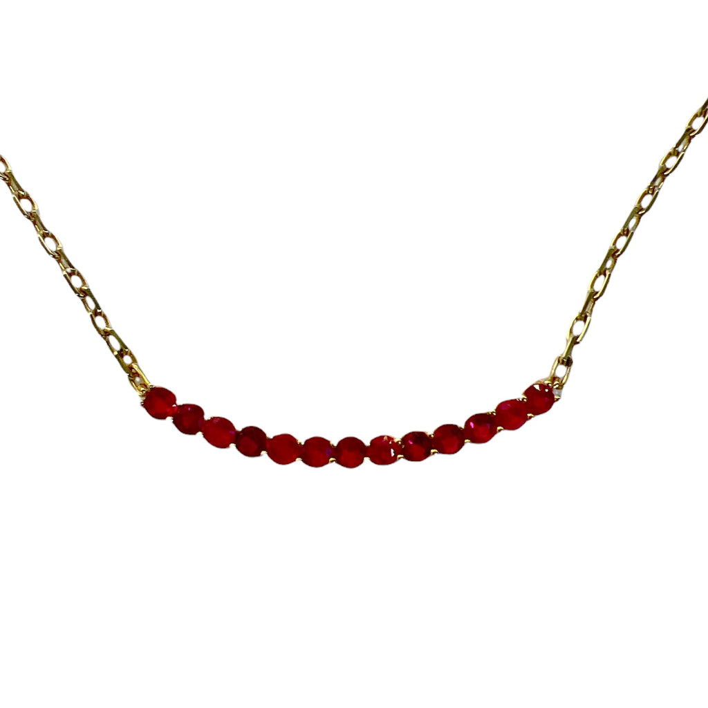 Ruby Bar Necklace
