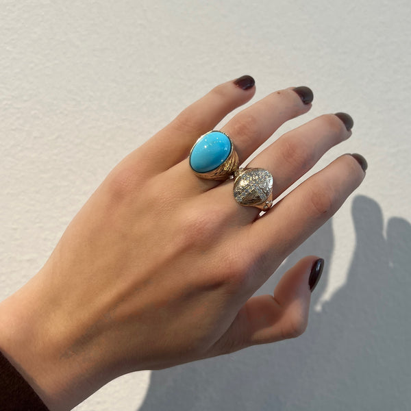 Gold & Diamond Cross Ring