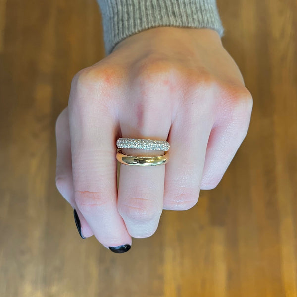 Split Gold & Diamond Ring