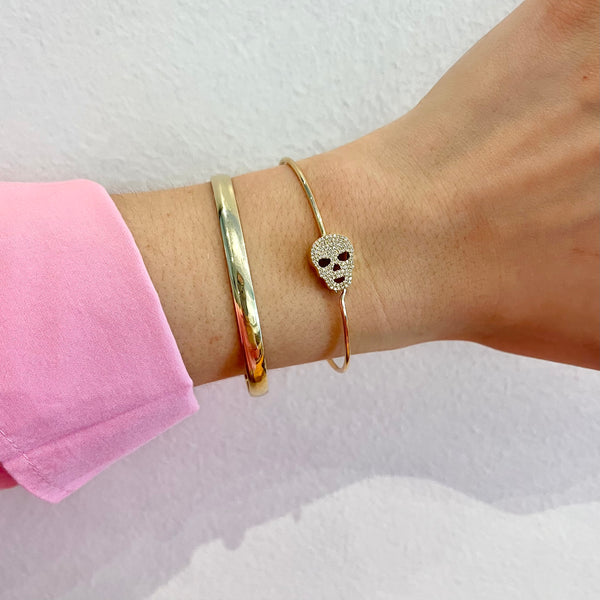 Diamond Skull Wire Hook Bracelet