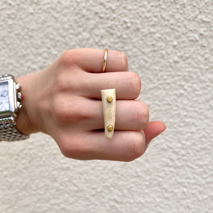 Brass Antler Tip Ring