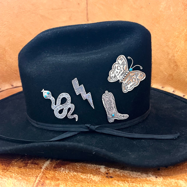 Silver Lightning Hat Pin