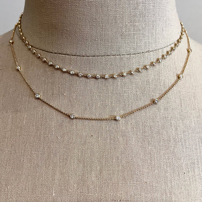 0.74 ctw Diamond By the Yard Necklace