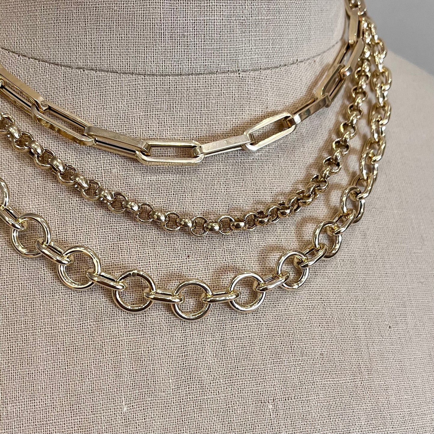 Wide Rolo Chain Necklace