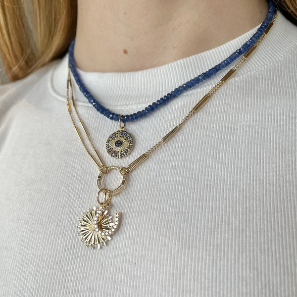 Diamond Horseshoe Charm