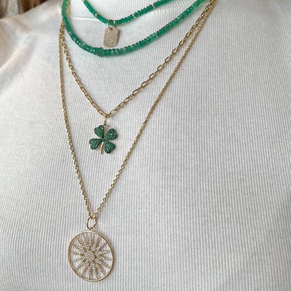 Open Diamond Sun Pendant