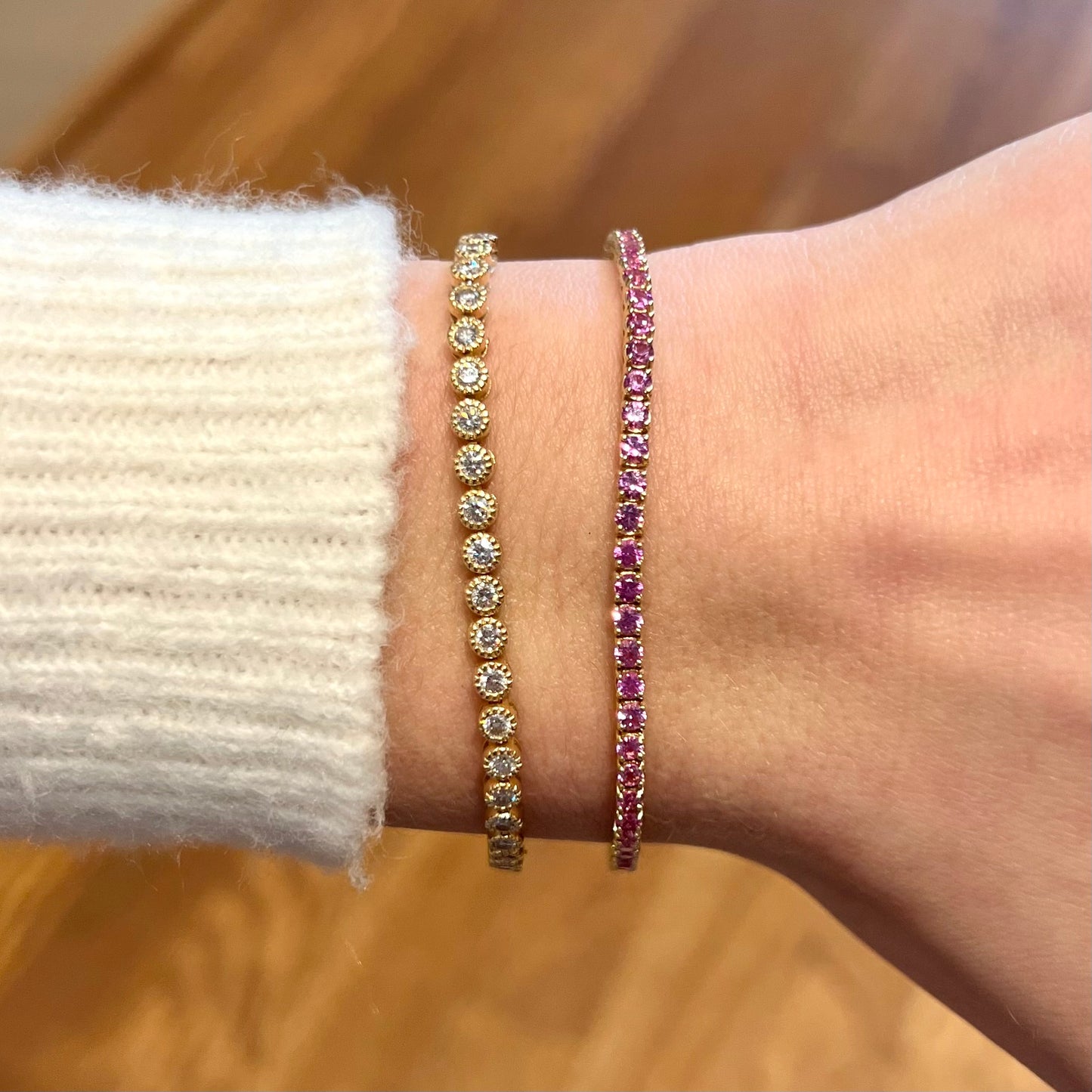 Milgrain Diamond Tennis Bracelet
