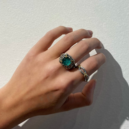 Green Aventurine Heirloom Ring