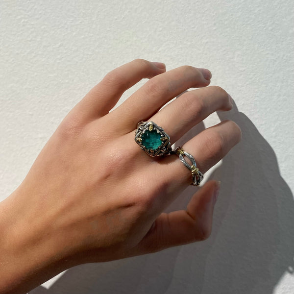 Green Aventurine Heirloom Ring