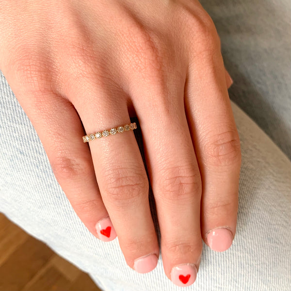 Diamond Milgrain Eternity Ring