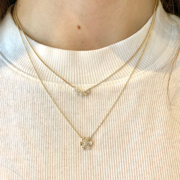 Five Pear Diamond Necklace