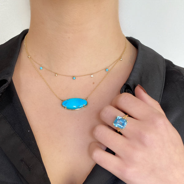 Turquoise and Gold Necklace