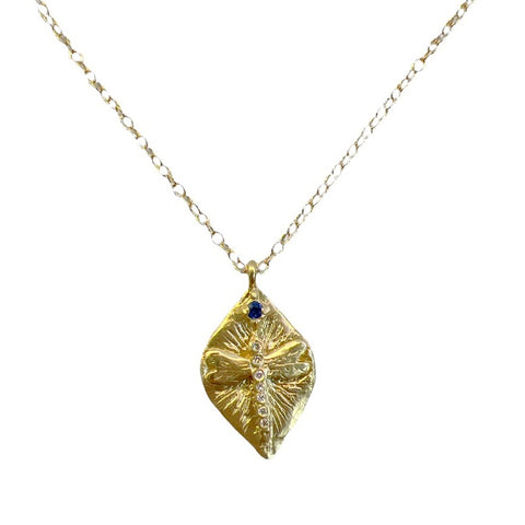 Dragonfly with Sapphire Necklace