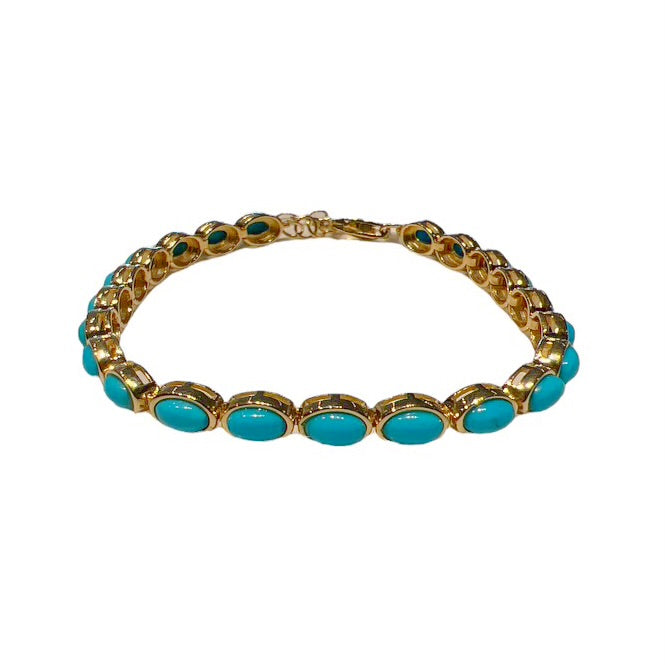 Sleeping Beauty Bracelet  Native American Turquoise Jewelry  Dakota Sky  Stone
