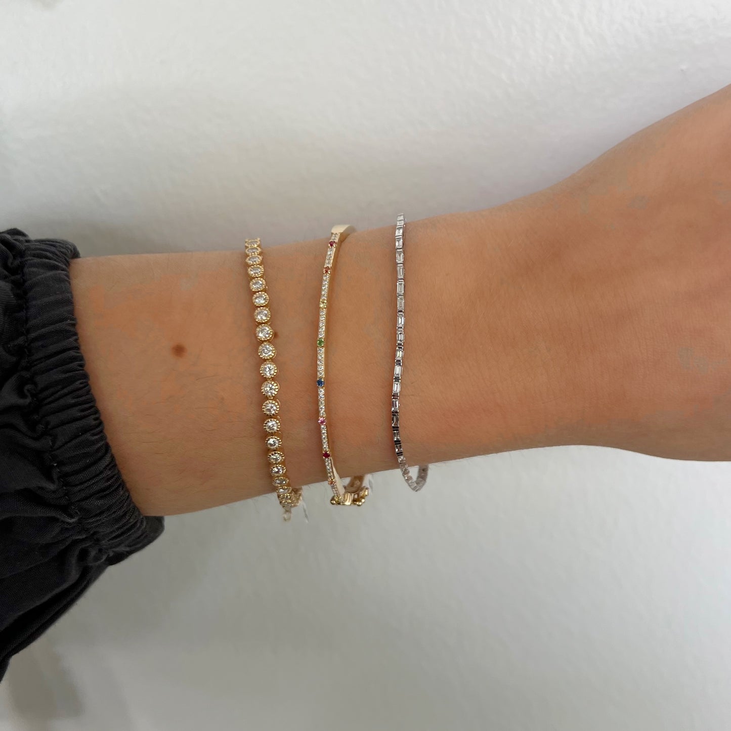 Milgrain Diamond Tennis Bracelet