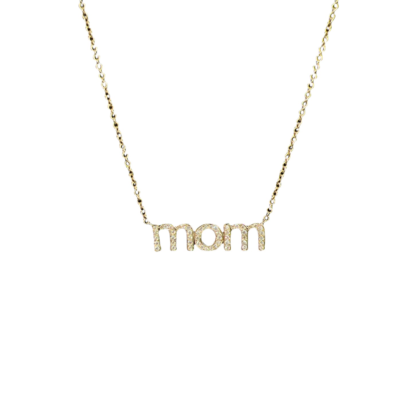 Diamond "mom" Necklace