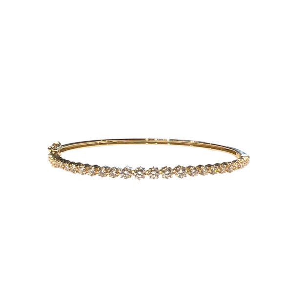 Graduated Diamond Six Prong Hinge Bracelet