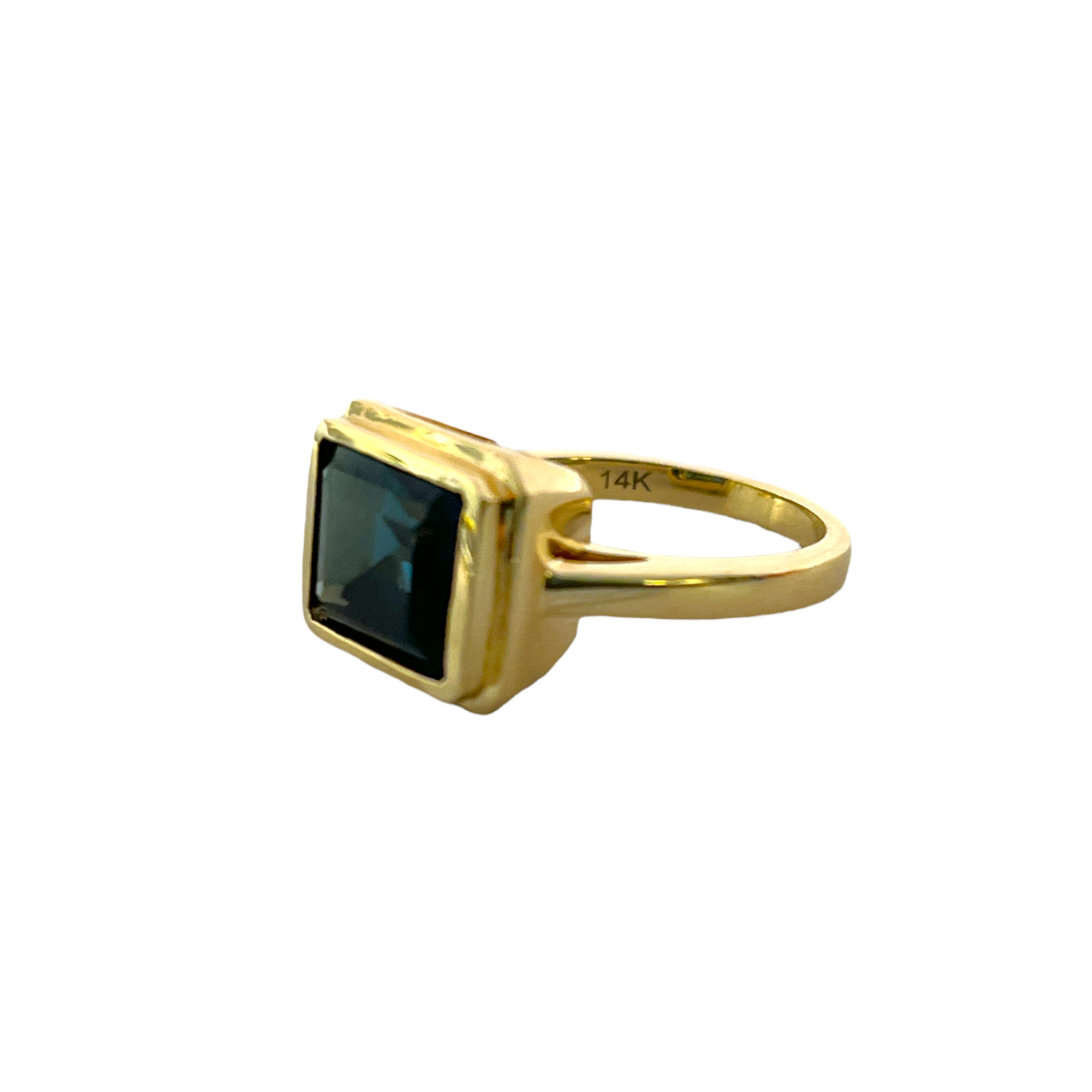 Gold London Blue Topaz Ring