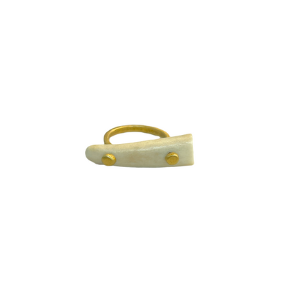 Brass Antler Tip Ring