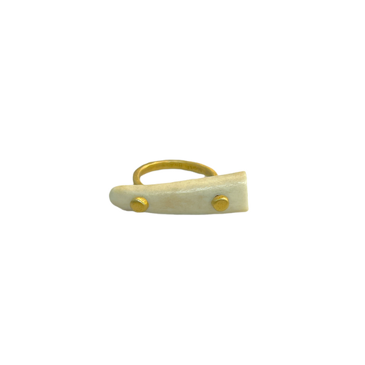 Brass Antler Tip Ring