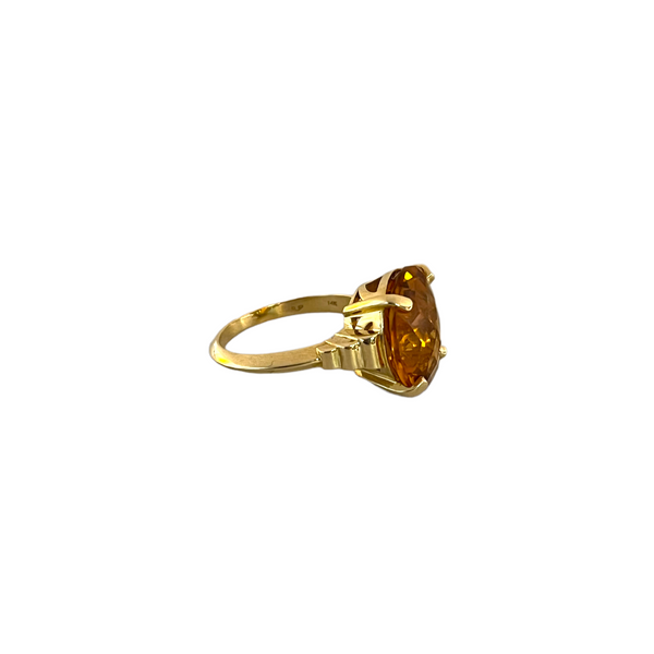 Yellow Gold Citrine Ring