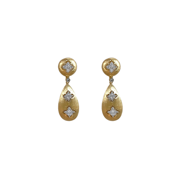 Diamond Quad Drop Earrings