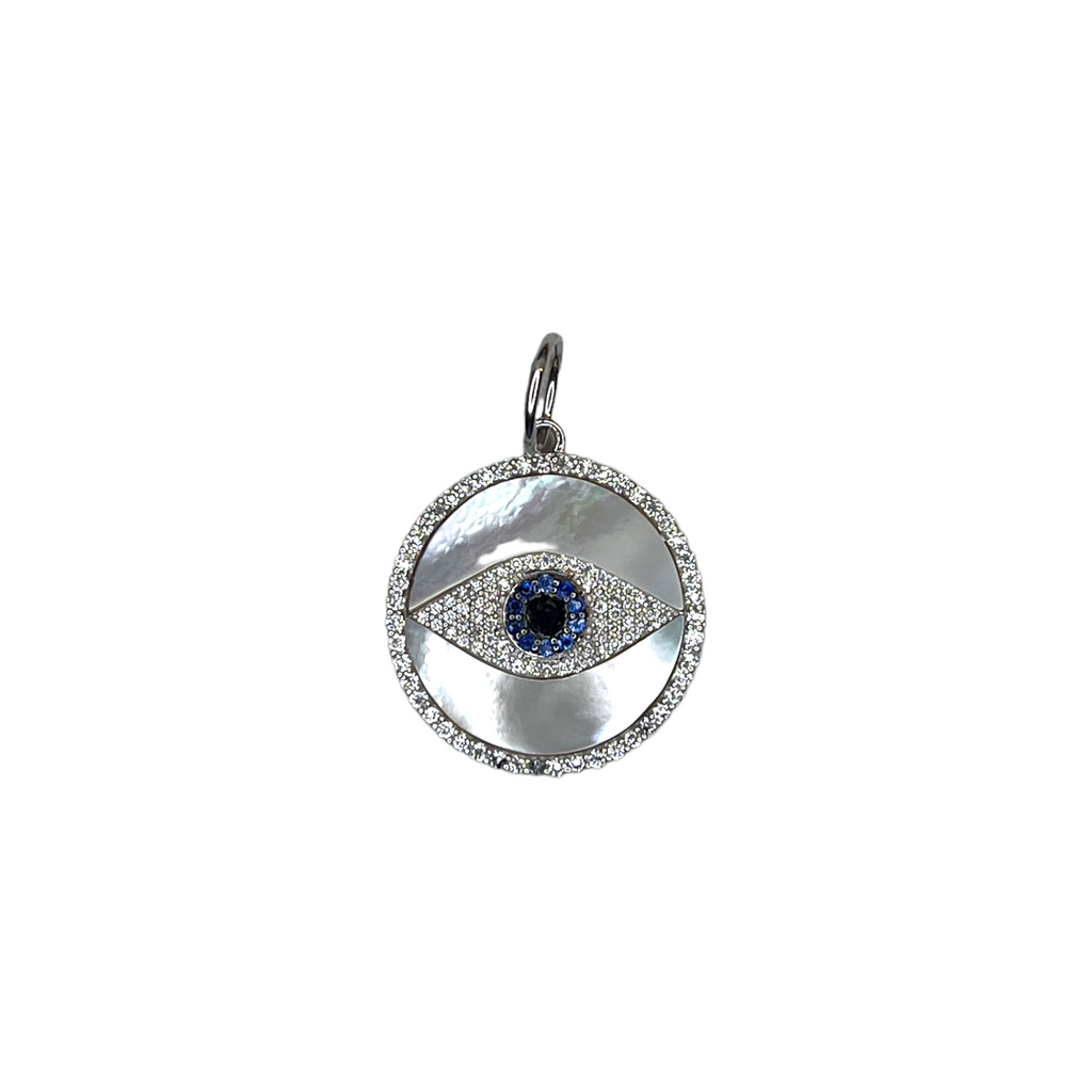 Mother of Pearl Evil Eye Charm