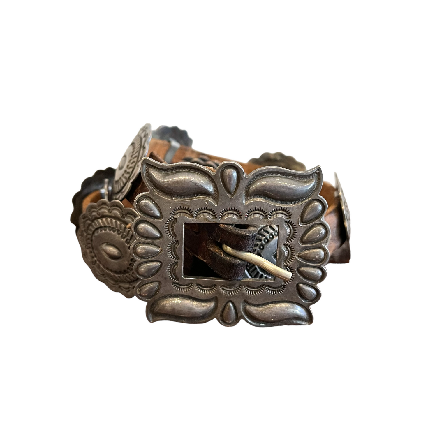 Vintage 1970's Elk Concho Belt