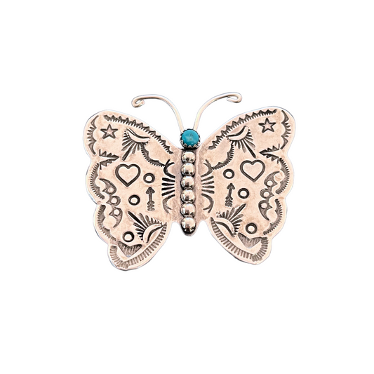 Turquoise Butterfly Hat Pin