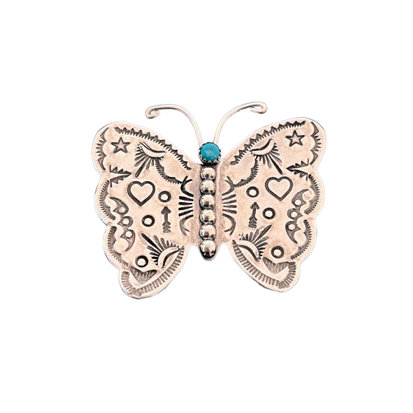 Turquoise Butterfly Hat Pin
