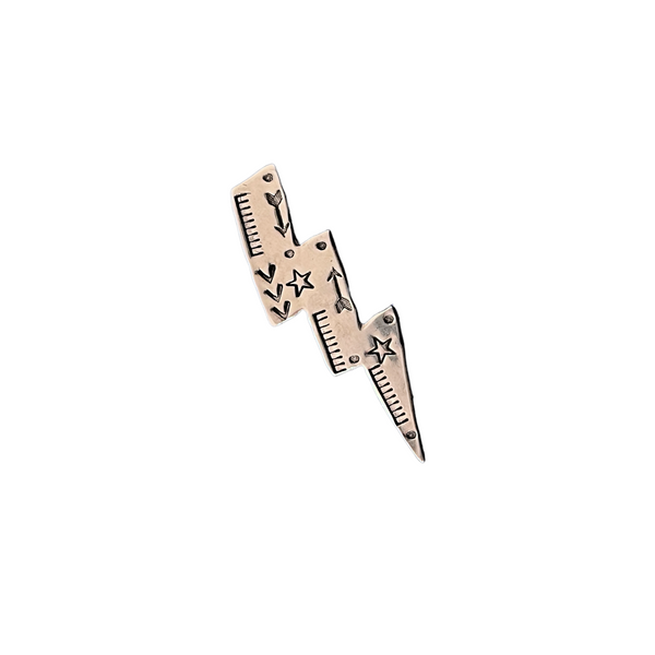 Silver Lightning Hat Pin