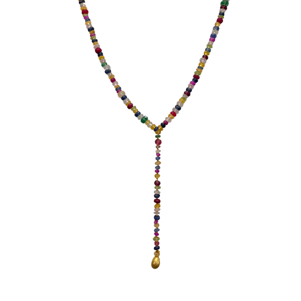 Multi-Colored Sapphire Lariat