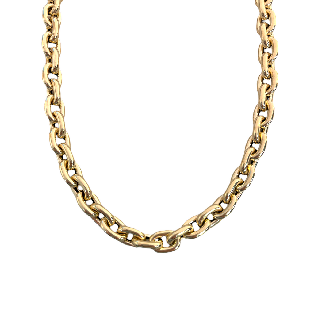 Bubble Oval Link Chain Necklace