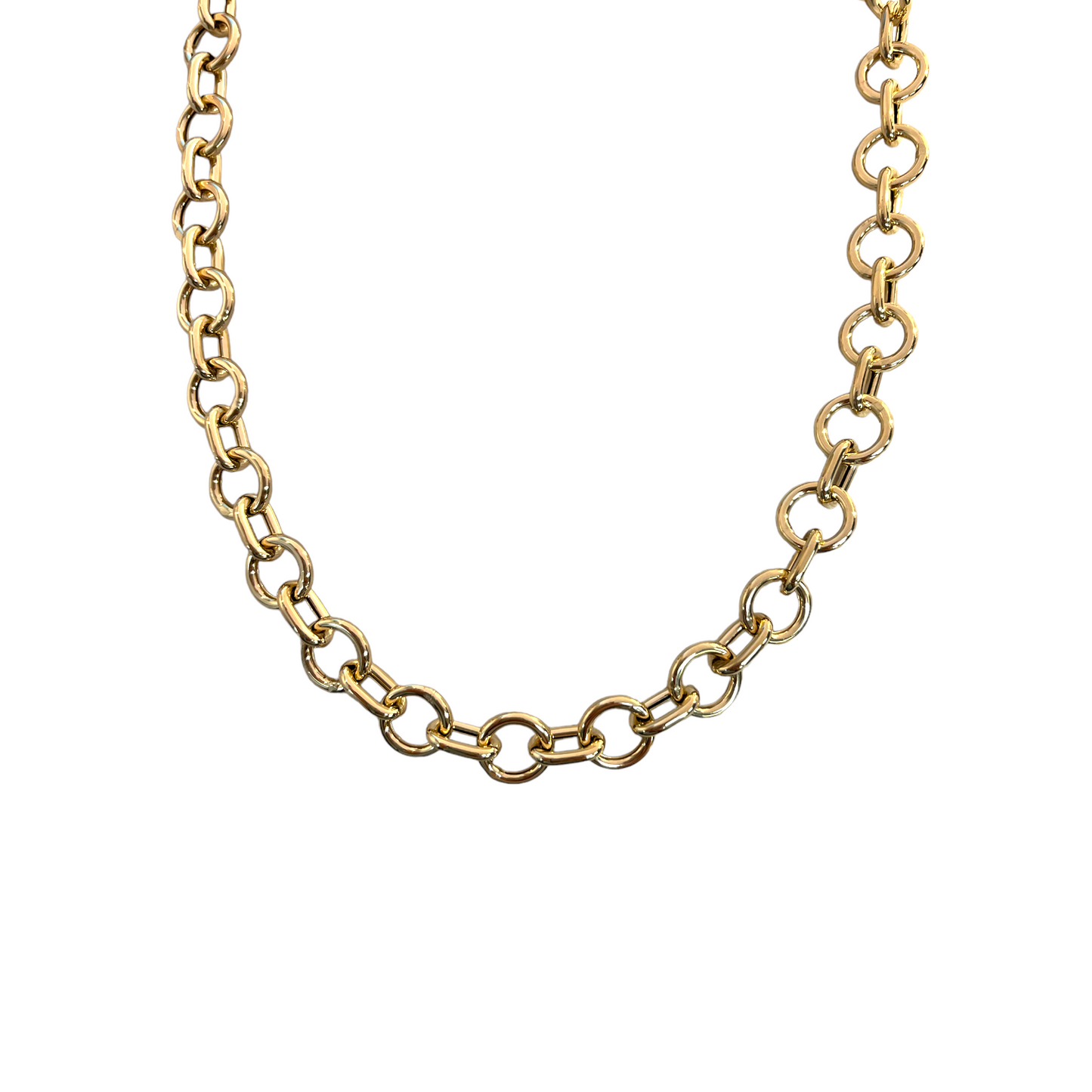 Chunky Circle Link Chain Necklace