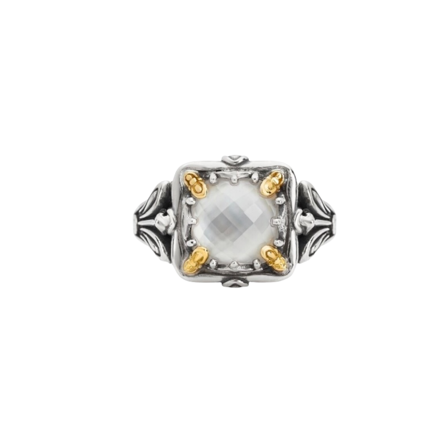 Mother Of Pearl Alabaster Ring