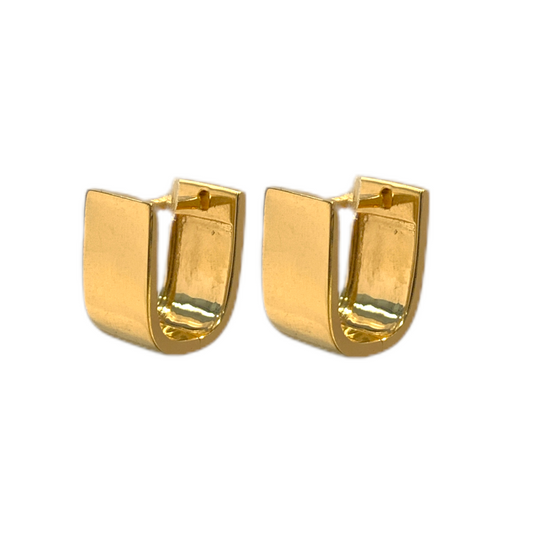 Chunky Gold Huggie Earrings