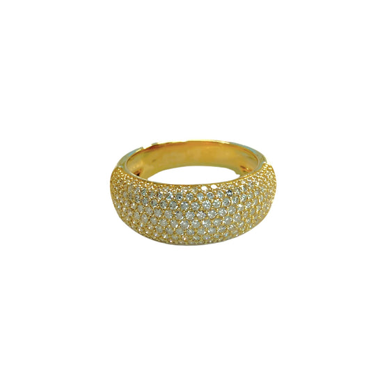 Rows of Pave Diamond Ring