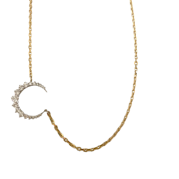 Diamond Crescent Necklace