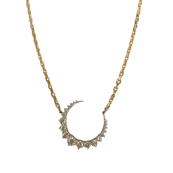 Diamond Crescent Necklace