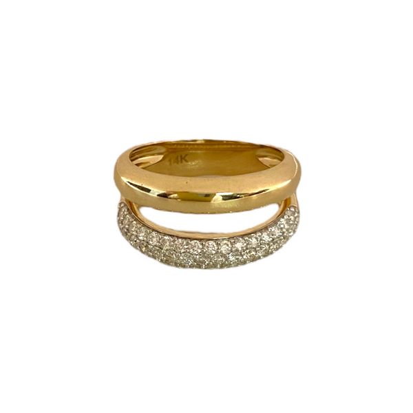 Split Gold & Diamond Ring