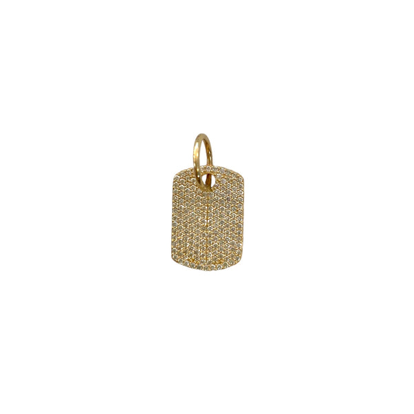 Diamond Dog Tag Pendant