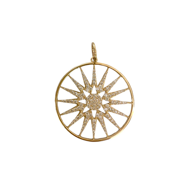 Open Diamond Sun Pendant
