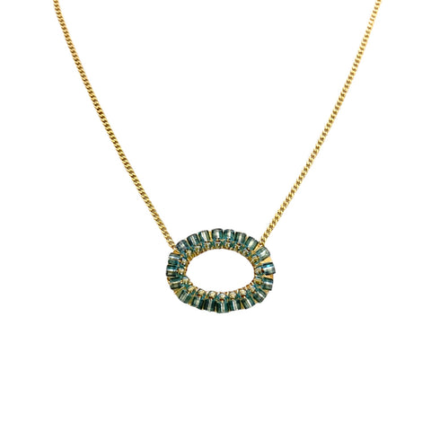 Oval Wire Wrap Necklace