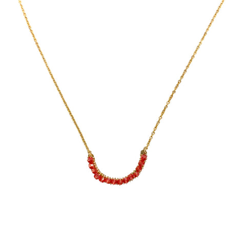 Indian Pink Crystal Necklace