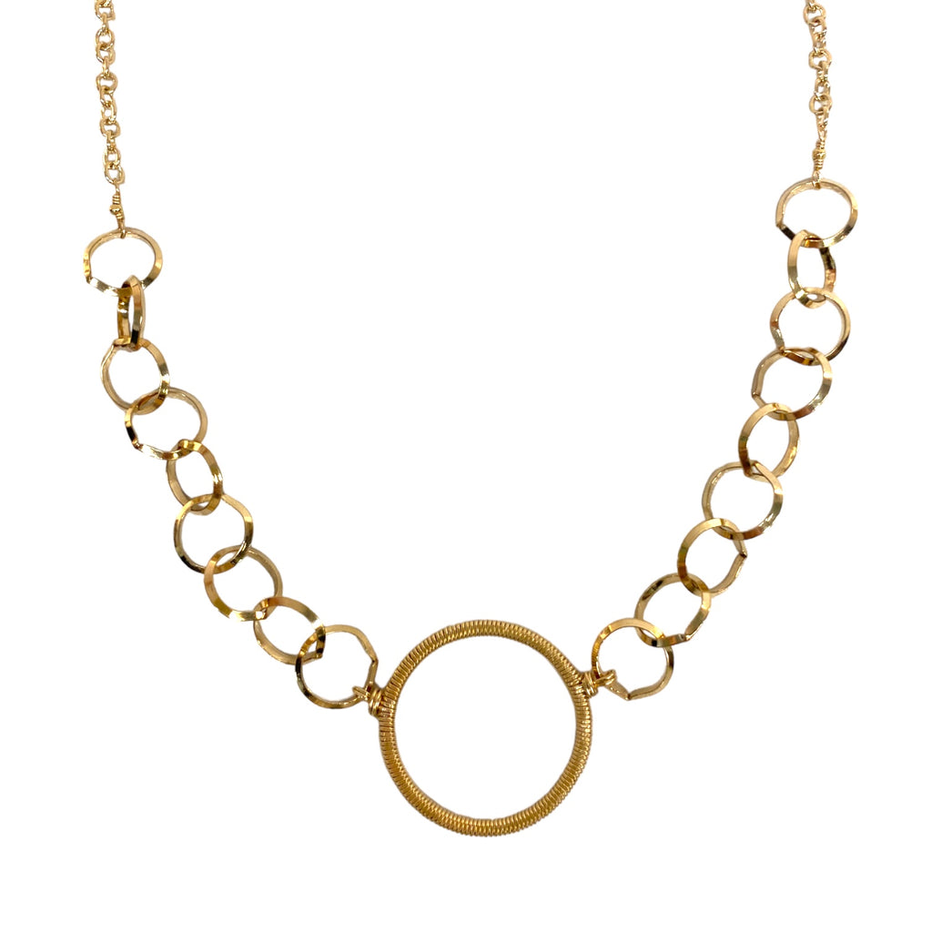 Circle Link Gold Fill Necklace